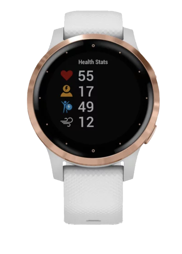 Garmin Vivoactive 4S - Oro rosa con correa blanca (010-02172-21)