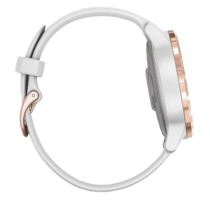 Garmin Vivoactive 4S - Oro rosa con correa blanca (010-02172-21)