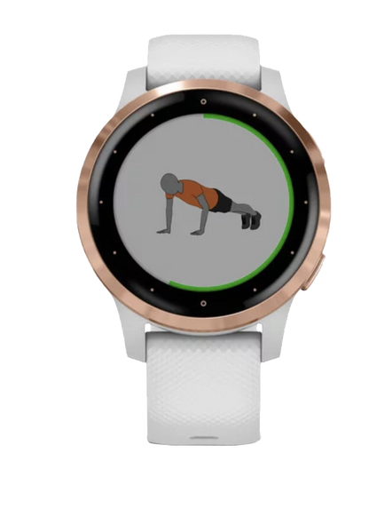 Garmin Vivoactive 4S - Oro rosa con correa blanca (010-02172-21)