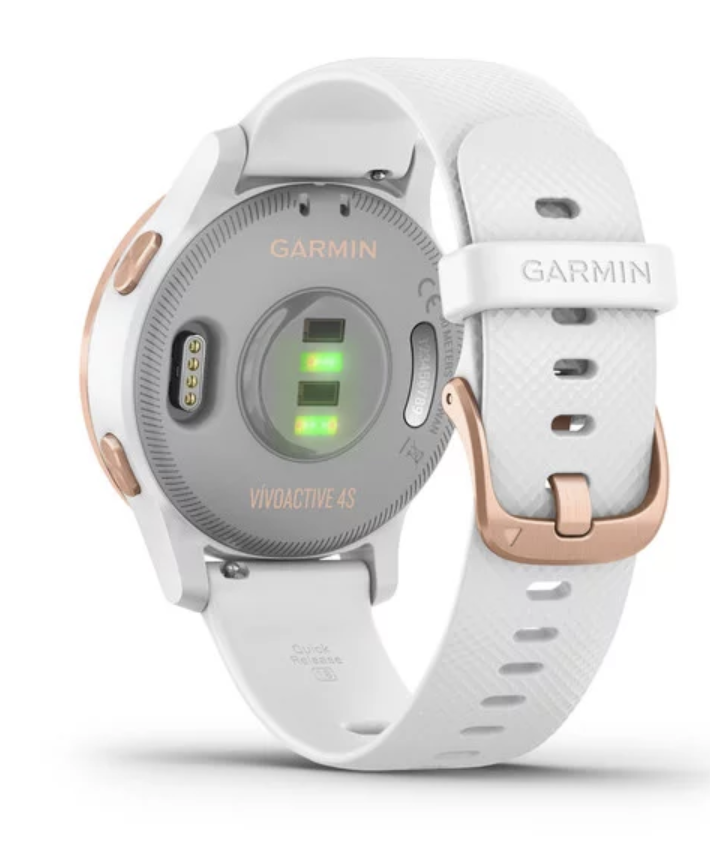 Garmin Vivoactive 4S - Rose Gold with White Band