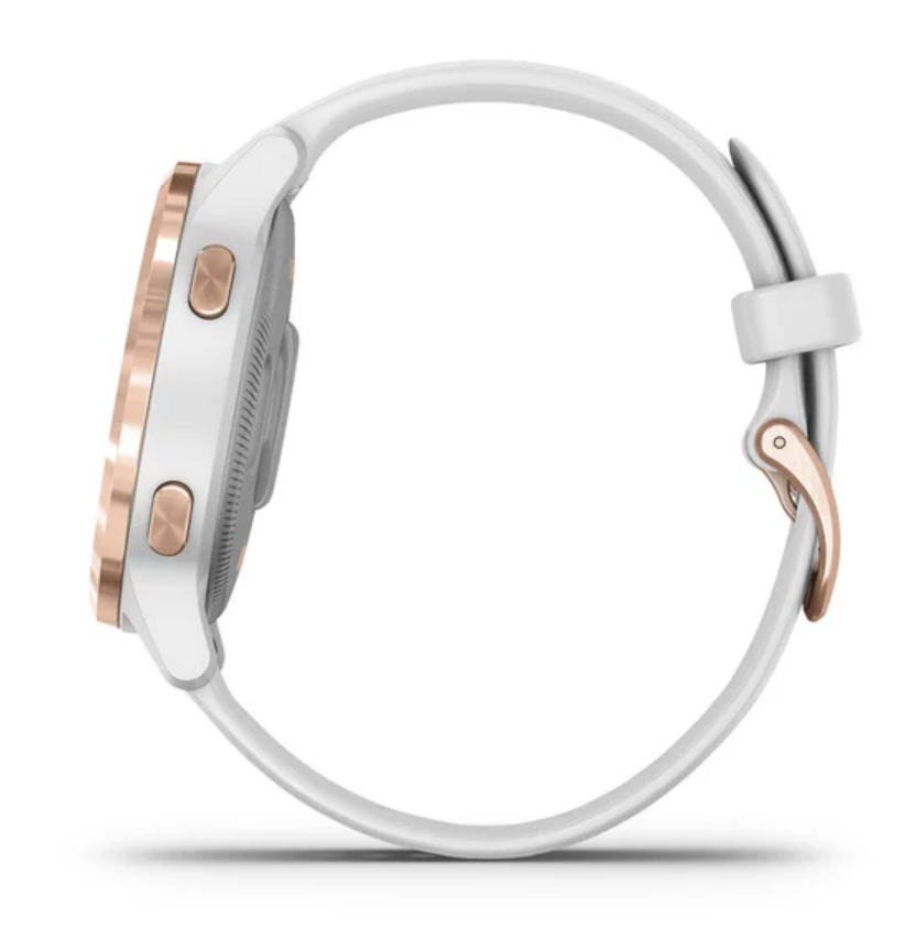 Garmin Vivoactive 4S - Rose Gold with White Band