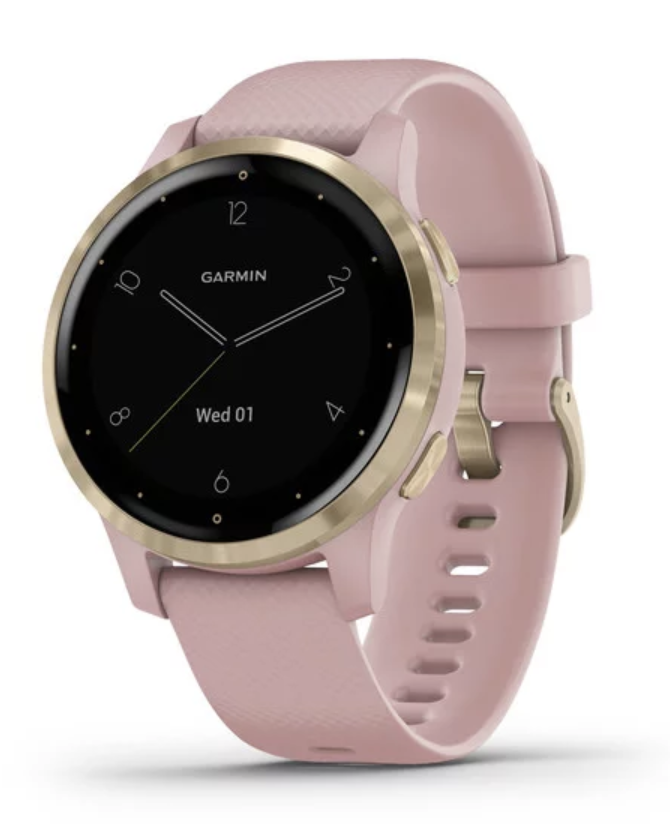 Garmin Vivoactive 4S - Light Gold with Dust Rose Band