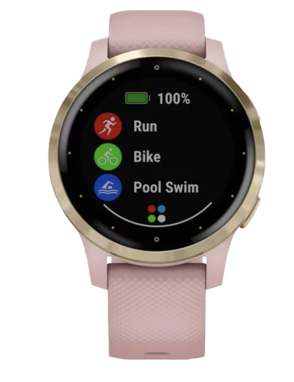 Garmin Vivoactive 4S - Light Gold with Dust Rose Band