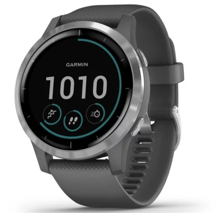 Garmin Vivoactive 4 - Silver with Shadow Gray Band