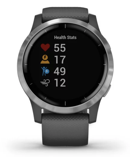 Garmin Vivoactive 4 - Silver with Shadow Gray Band