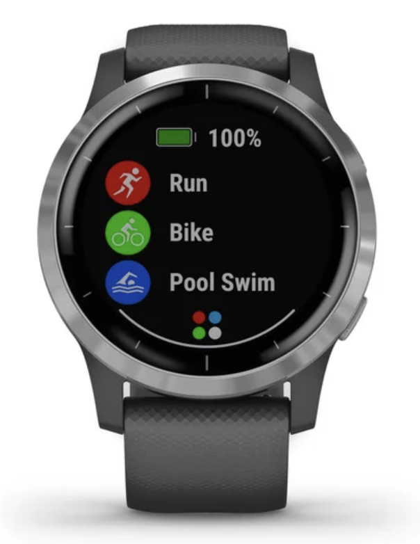 Garmin Vivoactive 4 - Silver with Shadow Gray Band