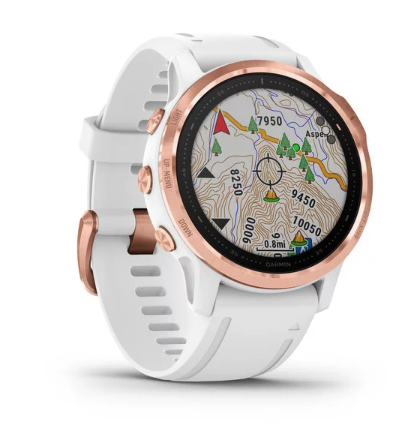 Garmin Fenix 6S Pro Rose Goldtone With White Band