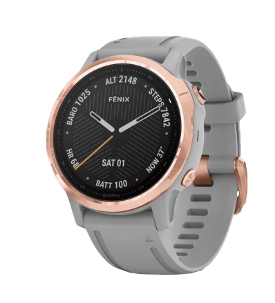 Garmin Fenix ​​6S Sapphire Rose Goldtone avec bracelet gris poudré (010-02159-20)