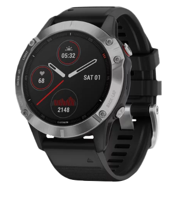 Garmin Fenix 6 Silver with Black Band (010-02158-00)