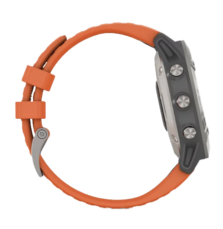 Garmin Fenix ​​6 Zafiro Titanio con Correa Naranja Ember (010-02158-13)