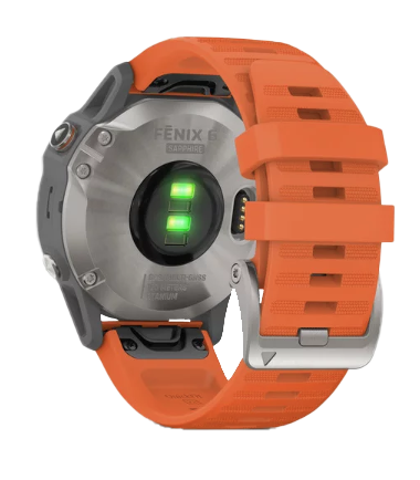 Garmin Fenix ​​6 Zafiro Titanio con Correa Naranja Ember (010-02158-13)