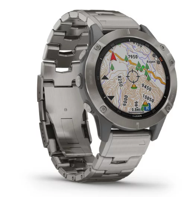 Garmin Fenix 6 Sapphire Titanium with Vented Titanium Bracelet