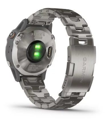 Garmin Fenix 6 Sapphire Titanium with Vented Titanium Bracelet