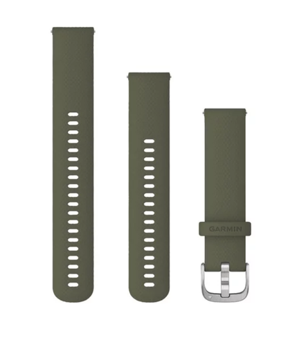 Garmin Quick Release Bands (20 mm) Moss with Silver Hardware