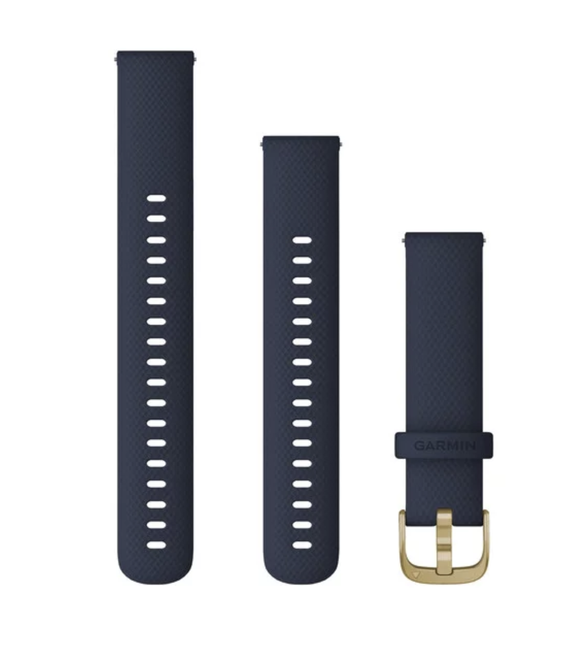 Garmin Quick Release Bands (18 mm) Navy w/ Light Gold Hardware