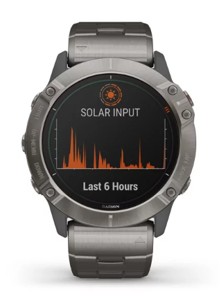 Garmin Fenix 6X Pro Solar Titanium with Vented Titanium Bracelet