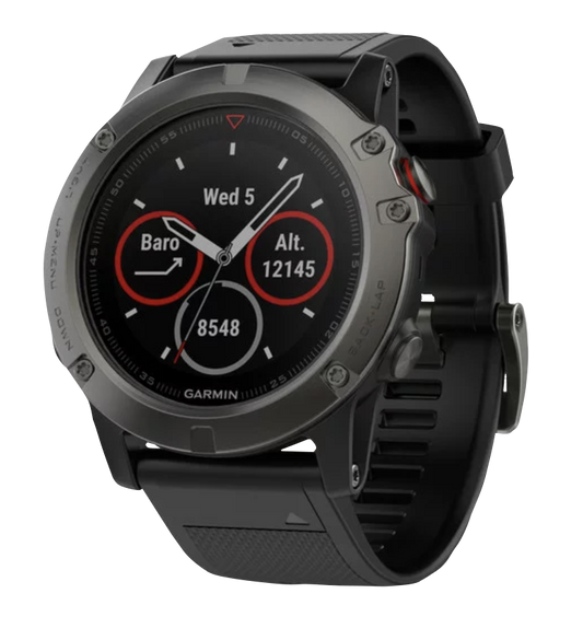 Garmin Fenix 5X Slate Gray Sapphire w/ Black Band -  Factory Refurbished