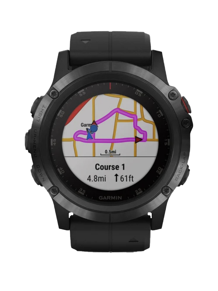 Reloj inteligente con GPS Garmin Fenix ​​5X Plus Zafiro con correa negra (reacondicionado certificado por Garmin)