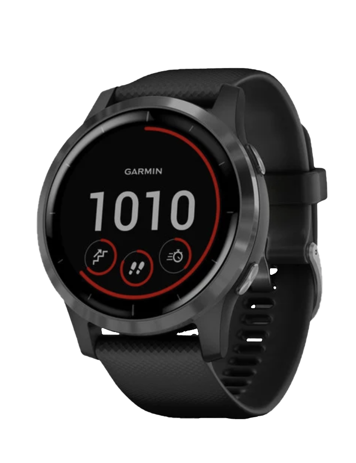 Garmin Vivoactive 4, ardoise avec bracelet noir, montre connectée GPS (reconditionnée certifiée Garmin)