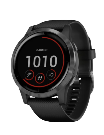 Garmin Vivoactive 4, ardoise avec bracelet noir, montre connectée GPS (reconditionnée certifiée Garmin)