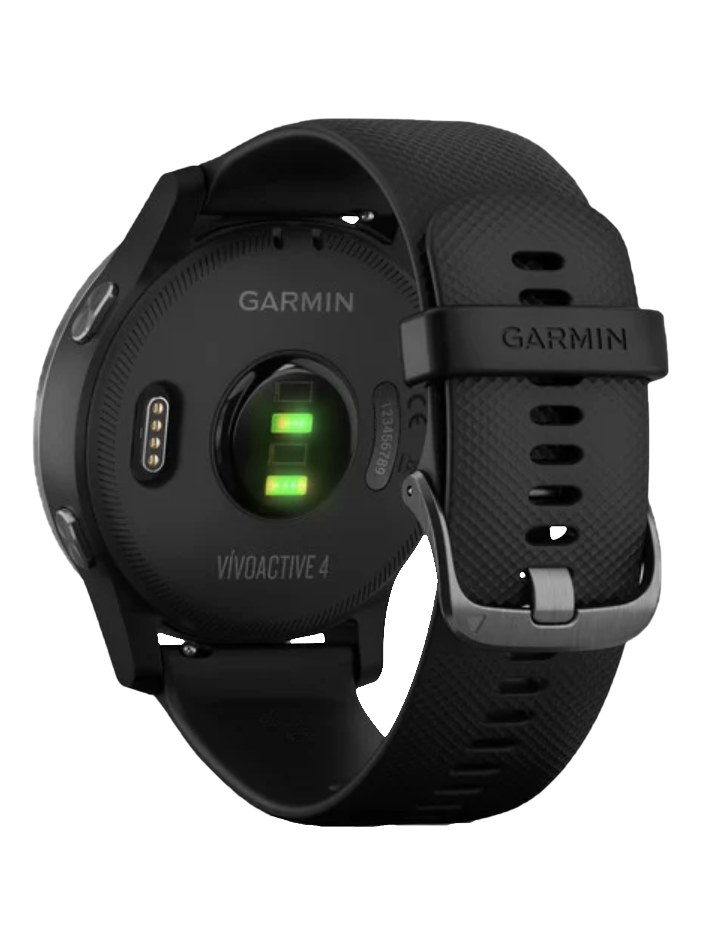 Garmin Vivoactive 4, ardoise avec bracelet noir, montre connectée GPS (reconditionnée certifiée Garmin)