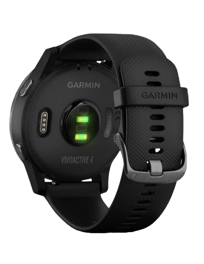 Garmin Vivoactive 4, ardoise avec bracelet noir, montre connectée GPS (reconditionnée certifiée Garmin)