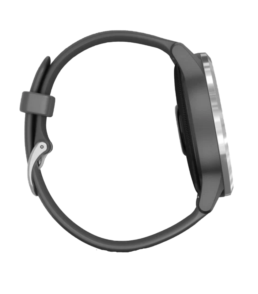 Garmin Vivoactive 4, argent avec bracelet gris, montre connectée GPS (reconditionnée certifiée Garmin)