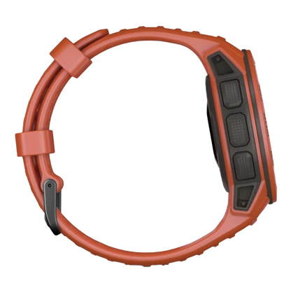 Reloj inteligente resistente con GPS Garmin Instinct, color rojo fuego (reacondicionado certificado por Garmin)