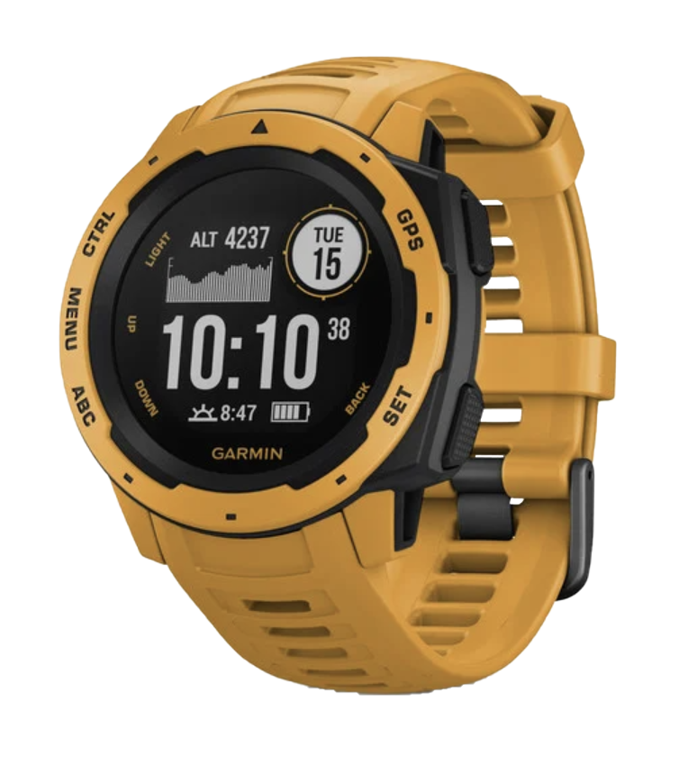 Reloj inteligente resistente con GPS Garmin Instinct, Sunburst (reacondicionado certificado por Garmin)