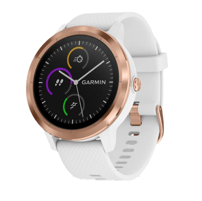 Garmin Vivoactive 3, White w/ Rose Gold, GPS Smartwatch (Garmin Certified Refurbished)