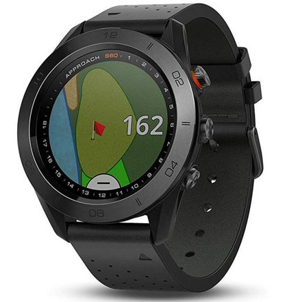 Garmin Approach S60 Black w/ Leather Band - Factory Refurbished