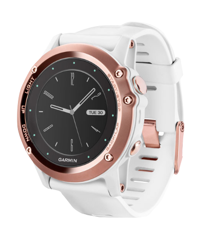 Garmin Fenix ​​3, montre connectée GPS blanche et or rose (reconditionnée et certifiée Garmin)