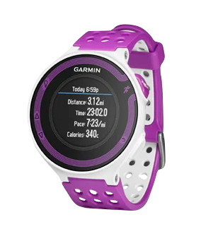 Garmin Forerunner 220, White & Violet, Fitness GPS Smartwatch for Runners (Garmin Certified Refurbished)