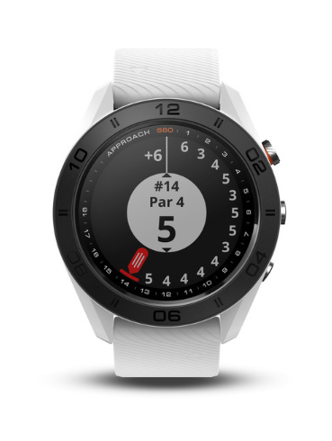 Garmin Approach S60, Blanc, Montre GPS connectée de golf et télémètre (010-01702-01)