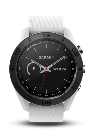 Garmin Approach S60, Blanc, Montre GPS connectée de golf et télémètre (010-01702-01)