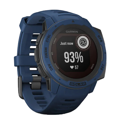 Garmin Instinct Solar, Tidal Blue, Rugged GPS Smartwatch (Garmin Certified Refurbished)