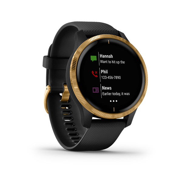 Garmin Venu, Black/Gold (Garmin Certified Refurbished)