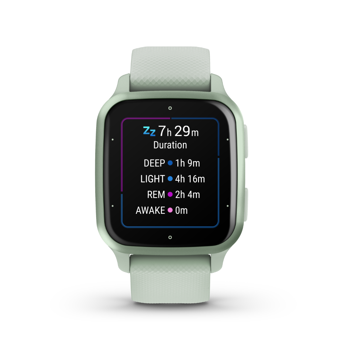 Garmin Venu Sq 2 - Metallic Mint Aluminum Bezel with Cool Mint Case and Silicone Band (010-02701-02)