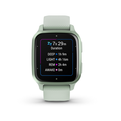 Garmin Venu Sq 2 - Metallic Mint Aluminum Bezel with Cool Mint Case and Silicone Band (010-02701-02)