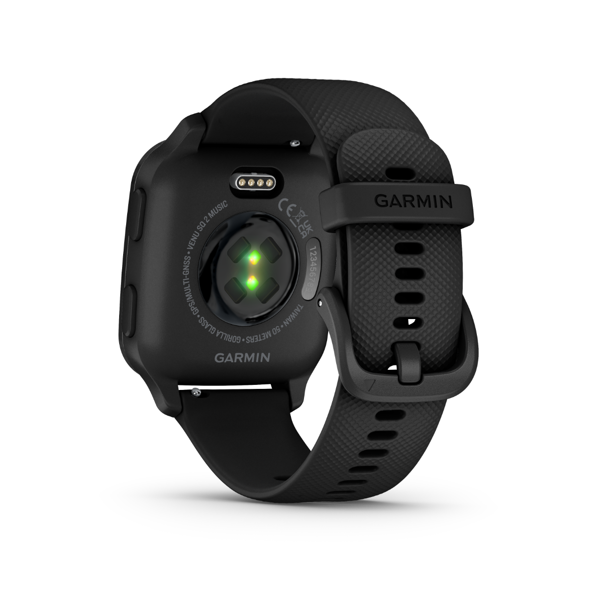 Garmin Venu Sq 2 – Édition musicale avec lunette en aluminium ardoise et boîtier noir et bracelet en silicone (010-02700-00)