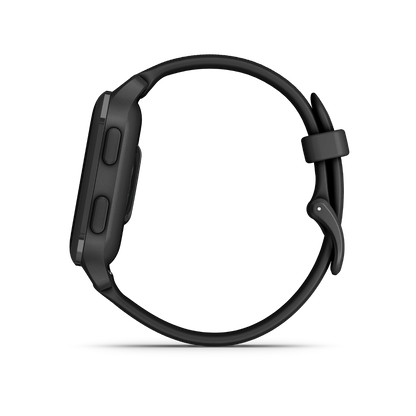 Garmin Venu Sq 2 – Édition musicale avec lunette en aluminium ardoise et boîtier noir et bracelet en silicone (010-02700-00)