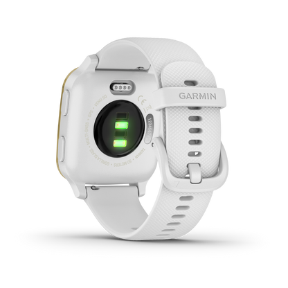 Garmin Venu Sq – White with Light Gold Bezel