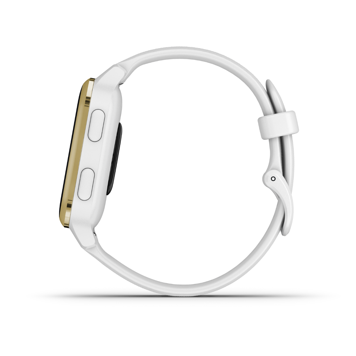 Garmin Venu Sq – White with Light Gold Bezel