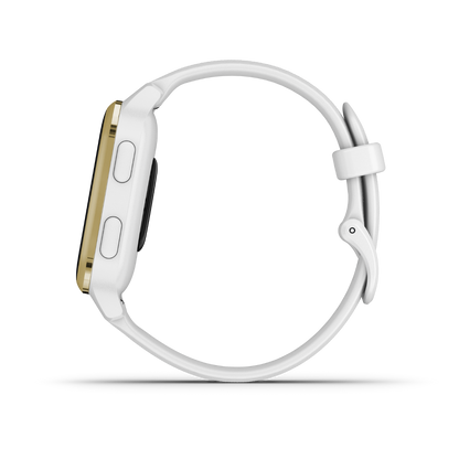 Garmin Venu Sq – White with Light Gold Bezel