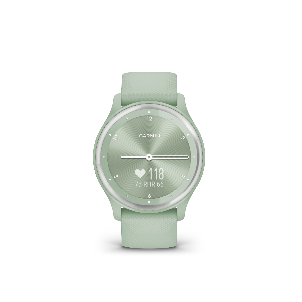 Garmin Vivomove Sport Cool Mint with Silver Accents