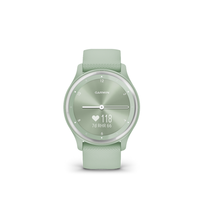 Garmin Vivomove Sport Cool Mint with Silver Accents