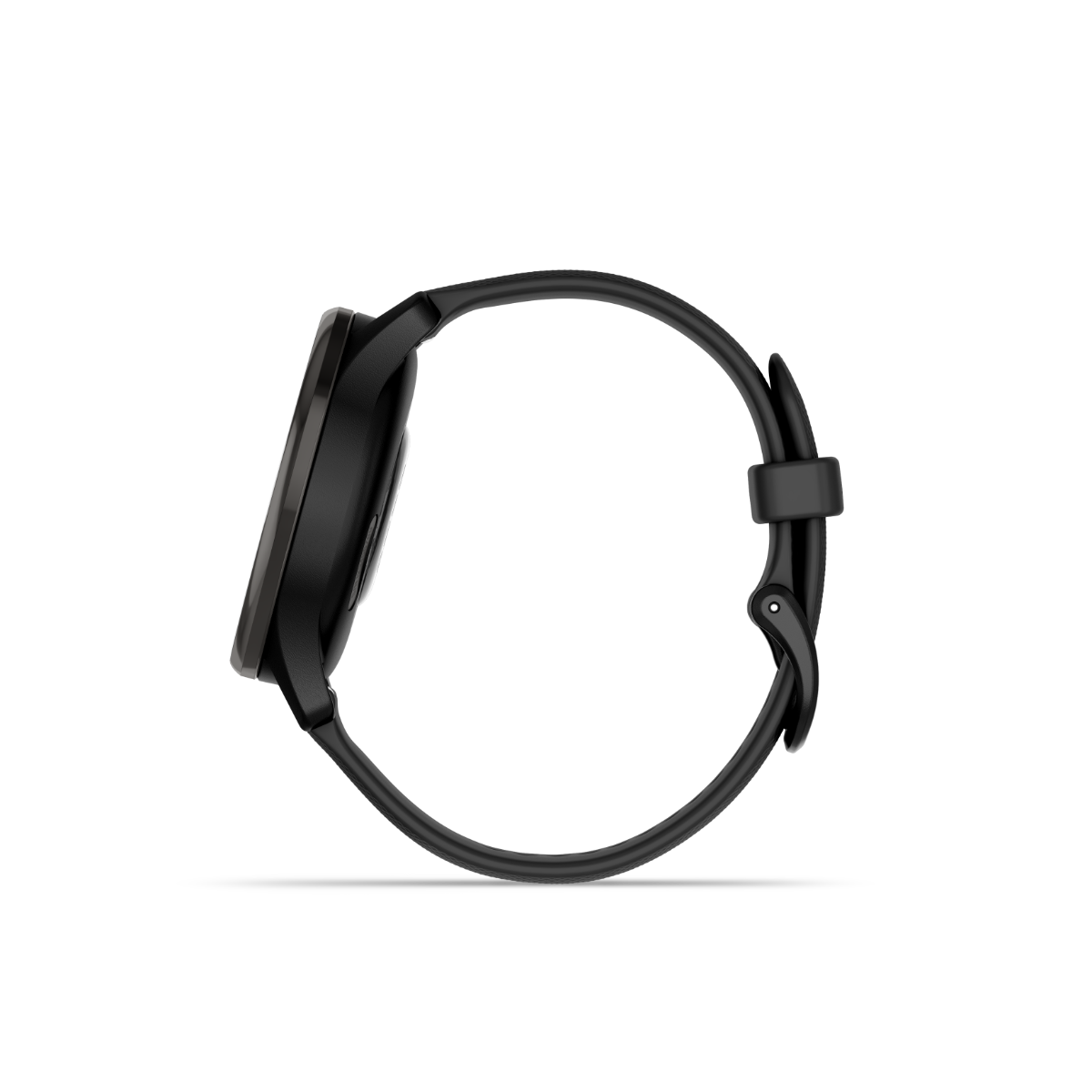 Garmin vivomove Trend Slate Lunette en acier inoxydable avec boîtier noir et bracelet en silicone (010-02665-00)