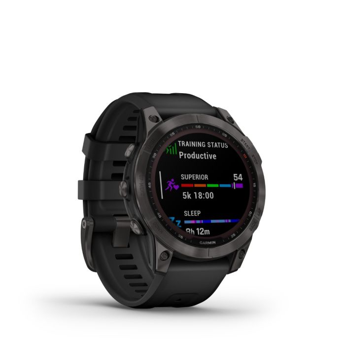  Garmin Fenix 7X Sapphire Solar, with Solar Charging  Capabilities, with GPS, Touchscreen, Carbon Gray DLC Titanium with Black  Band & HRM-Pro, Premium Heart Rate Monitor Chest Strap, Black : Electronics